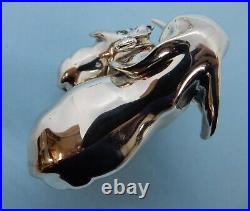 Modern STERLING Silver ELEPHANT & CALF. Mark Houghton London Import c1995 84g