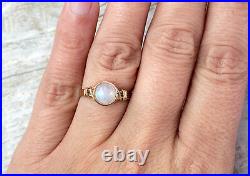 Moonstone ringSterling Silver14k yellow goldwire wrapped ringfineSJR0555