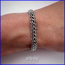 NICE VINTAGE STERLING SILVER 925 Men's Jewelry Chain Bracelet Marked 5.4 Gr