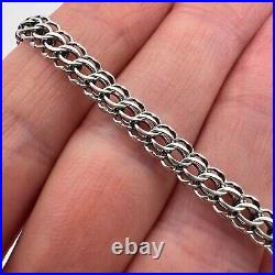 NICE VINTAGE STERLING SILVER 925 Men's Jewelry Chain Bracelet Marked 5.4 Gr