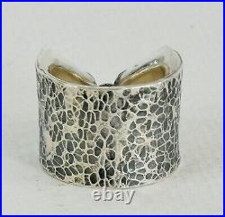 Native American Sterling Silver Floral Size 5 Hand Made Womens Ring Marked LC