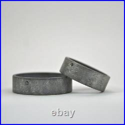 Natural Diamond Oxidized ring Sterling Silver Ring Set Matching Wedding SJR0547