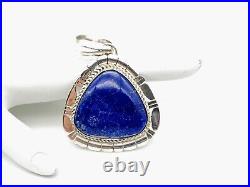 Navajo Artist Marked Betta Lee Sterling Silver Handmade Lapis Lazuli New Pendant