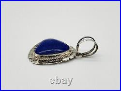 Navajo Artist Marked Betta Lee Sterling Silver Handmade Lapis Lazuli New Pendant