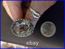 New Rutilated Quartz Oval Sterling Silver Marked 925 Ring