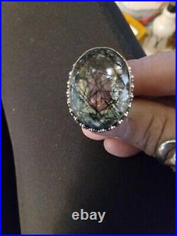 New Rutilated Quartz Sterling Silver Marked 925 Ring
