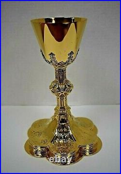 Nice Gothic All Sterling Silver Chalice, Marked Adrian Hamers (CU936)