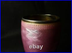 Norwegian Sterling Silver and Enamel Vase Maker's Mark NE 80g 10.5cm