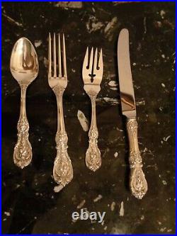 OLD MARK+H REED & BARTON FRANCIS I STERLING SILVER 32pc for8 FLATWARE SET+CHEST