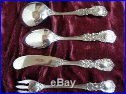 OLD MARK REED&BARTON 84pc FRANCIS I STERLING SILVER FOR12 FLATWARE SET NO Mo