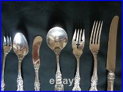 OLD MARK REED&BARTON 84pc FRANCIS I STERLING SILVER FOR12 FLATWARE SET NO Mo