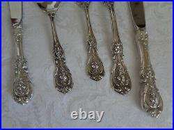 OLD MARK REED & BARTON FRANCIS I STERLING SILVER 20pcs FOR 4 FLATWARE SET&CHEST