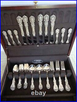 OLD MARK REED & BARTON FRANCIS I STERLING SILVER 36pce FOR 6 FLATWARE SET&CHEST