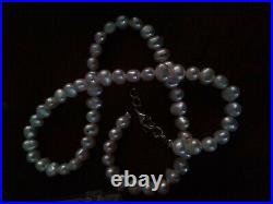 ON SALE! New Freshwater Pearls White Shiny Necklace clasp Marked 925