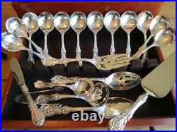 Old Mark Reed Barton Francis I Sterling Silver Flatware Set-s-12+servers80p