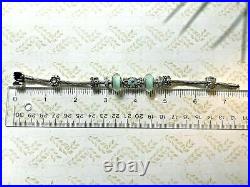 PANDORA AUTHENTIC 7.5 Snake Bracelet 11 Vintage Current ALE marked charms clips