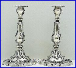 Pair Sterling Silver Gorham Chantilly Pattern Candle Sticks A602 Date Mark 1901