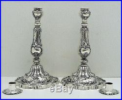 Pair Sterling Silver Gorham Chantilly Pattern Candle Sticks A602 Date Mark 1901