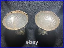 Pair of German Marked. 800 Sterling Silver Heavily Decorated Tazza 684 Grams