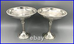 Pair of Sterling Silver 0.925 Weighted Compote Bowls Marked Bell with LA