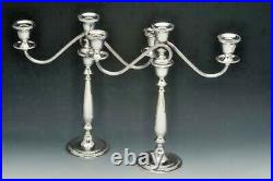 Pair of Sterling Silver Candleabras marked Sterling -14.5 Tall, Very Nice