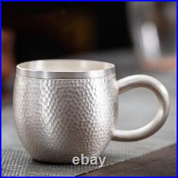 Pure Silver Health Care Tea Cup With Handle 120ml Marked Sterling Silver Mug New