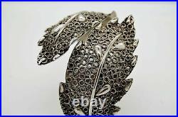 Pure Silver Vintage Antique Marked 1000 Deco Bangle Bracelet