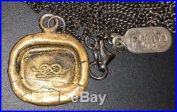 Pyrrha Talisman Necklace, Infinity Snake Wellbeing, 18 Pyrrha Chain, Marked
