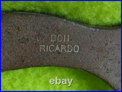 RARE Don RICARDO Early STERLING Silver SWEET IRON Curb BITBLOCK Letter Mark