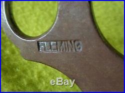 RARE Early Vintage Maker Marked Dick FLEMING Hand Made STERLING Silver SPADE Bit