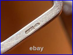 RARE VINTAGE STERLING SILVER KEYCHAIN with 750 marked gold band 1970's