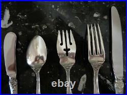 REED & BARTON FRANCIS I STERLING SILVER 40pc FOR 8 FLATWARE SET & CHEST NEW MARK