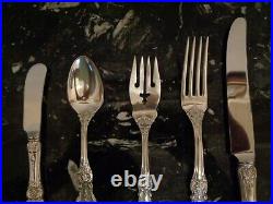 REED & BARTON FRANCIS I STERLING SILVER 40pc FOR8 FLATWARE SET CHEST SCRIPT MARK