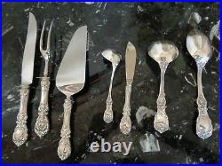 REED & BARTON FRANCIS I STERLING SILVER 73pc FOR 12 NEW MARK FLATWARE SET CHEST