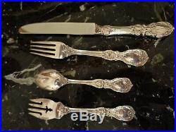 REED & BARTON FRANCIS I STERLING SILVER FLATWARE SET 24pcs FOR 6 NEW MARK