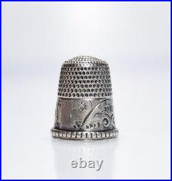 Rare Antique Sterling Silver SIMONS BROTHERS Marked Thimble Size 10