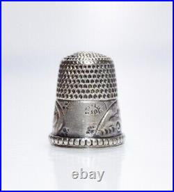 Rare Antique Sterling Silver SIMONS BROTHERS Marked Thimble Size 10