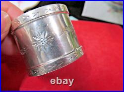 Rare Antique sterling silver Napkin ring Art Nouveau marked s 480 1890s Mono