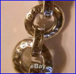 Rare Luxury Chrome Hearts Sterling Silver 925 Circles and Cross Bracelet marked