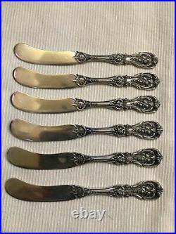 Rare Old Mark Pat-date Reed Barton Francis I Sterling Flatware 6 Butter Knives