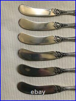 Rare Old Mark Pat-date Reed Barton Francis I Sterling Flatware 6 Butter Knives