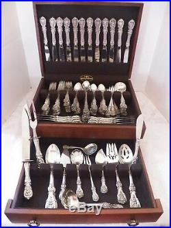 Reed & Barton Francis 1st Sterling Silver Flatware Set For 12, Later Mark 121 Pc