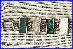 Roman Period Glass Fragments 200 B. C Set in 925 Silver Bracelet Jerusalem 2001