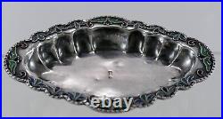 Russian Sterling Silver Cloissone Enamel Ring Tray Pure Silver 1000 Mark