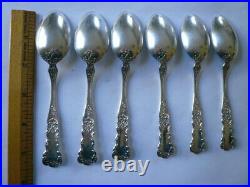 SIX (6) Gorham Sterling Silver BUTTERCUP 5 ¾ Teaspoons No Mono Old Mark