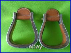 STERLING Silver Show Saddle STIRRUPSMaker Marked MEWES Out WestGREAT Condition