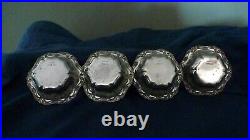 Set of 4 American Art Nouveau Period Nut Dishes by Birks marked Sterling Silver