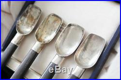 Set of 4 Taxco William Spratling Rosewood Sterling Silver Tea Spoons Marked RARE
