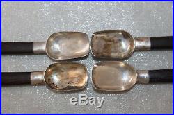 Set of 4 Taxco William Spratling Rosewood Sterling Silver Tea Spoons Marked RARE