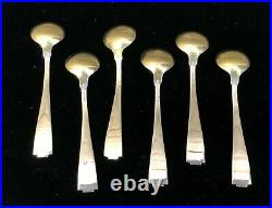 Set of 6 Antique Gorham Etruscan Sterling Silver Salt Spoons Early Marks